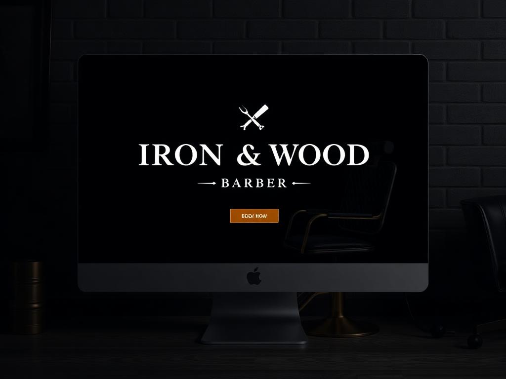Iron & Wood Barber website preview